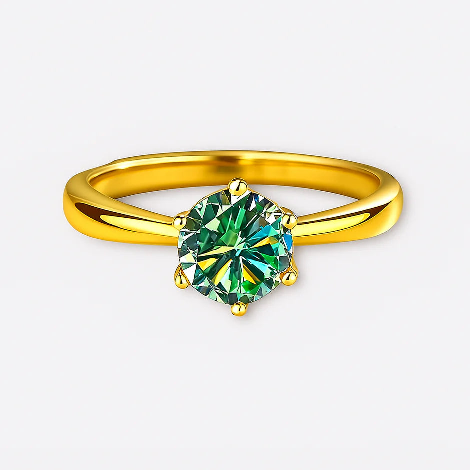 Moissanite Stud Rings