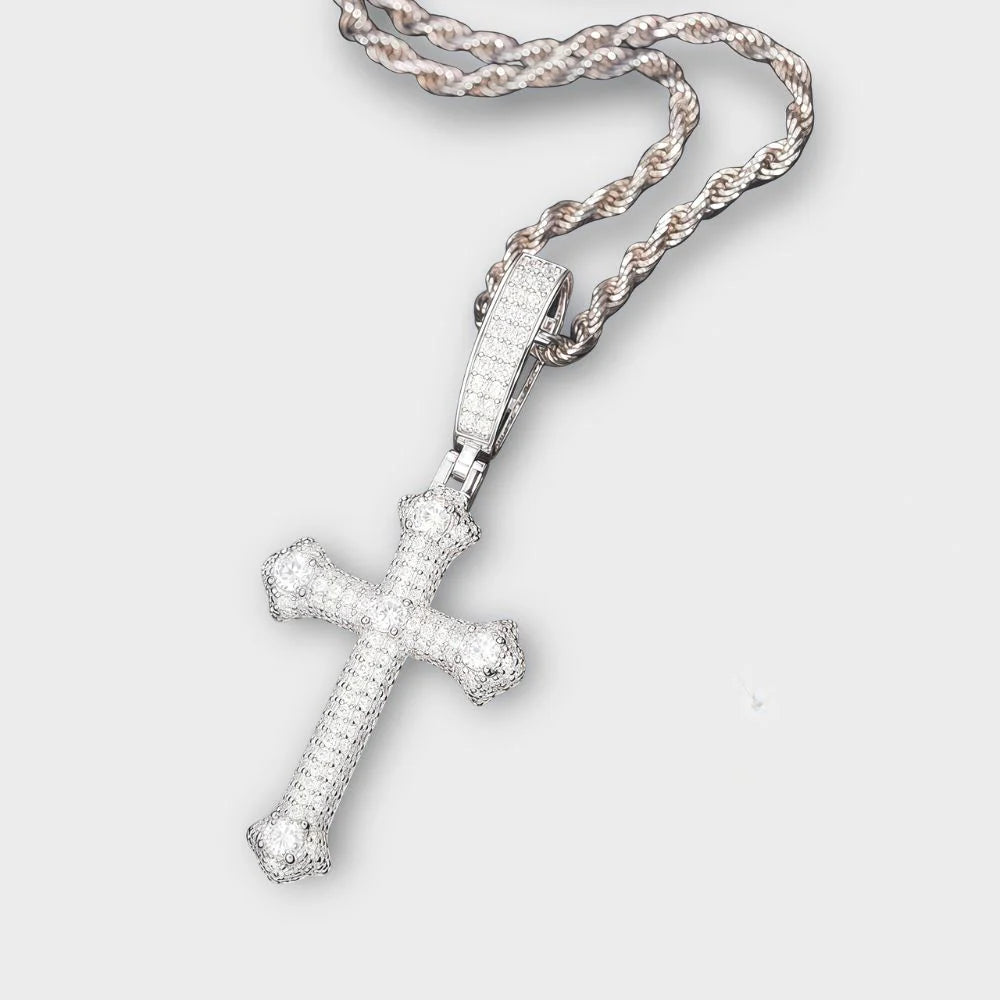 Moissanite Cross Chain