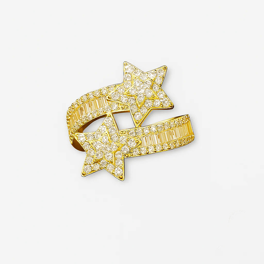 Shooting Star Moissanite Ring