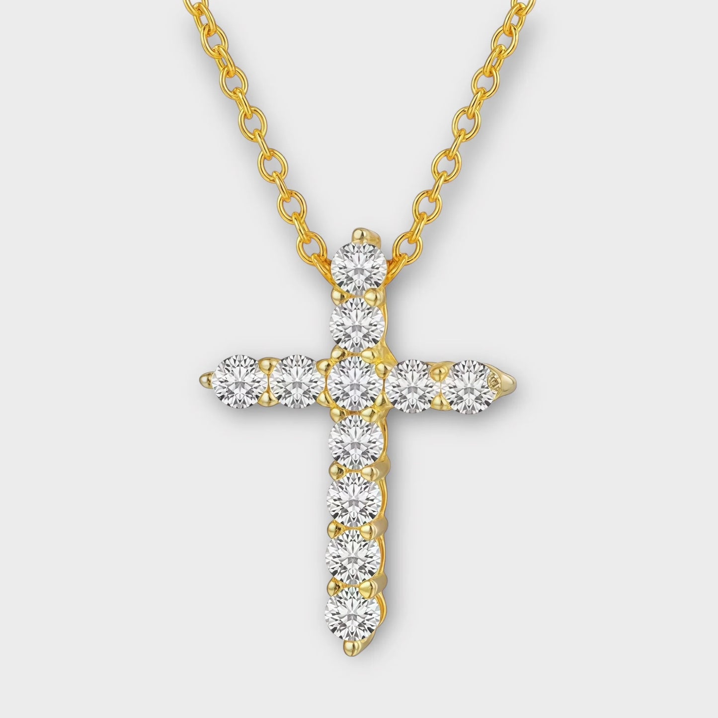 Moissanite Cross Necklace