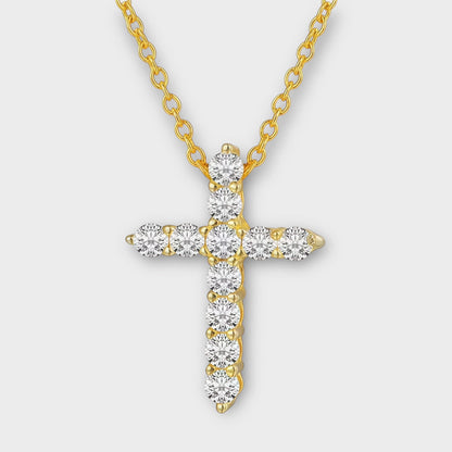 Moissanite Cross Necklace