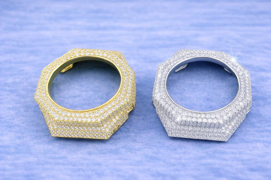 Moissanite bezel watch cover