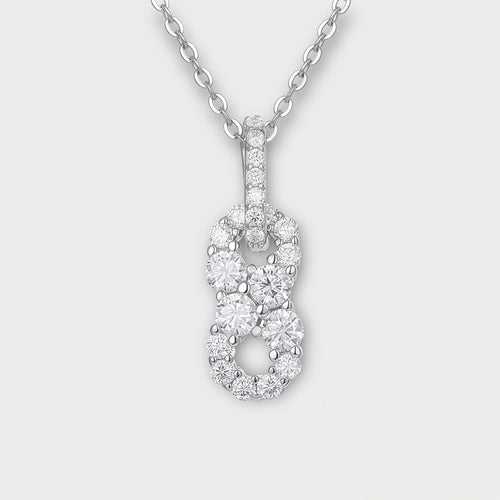 Moissanite Infinity Necklace