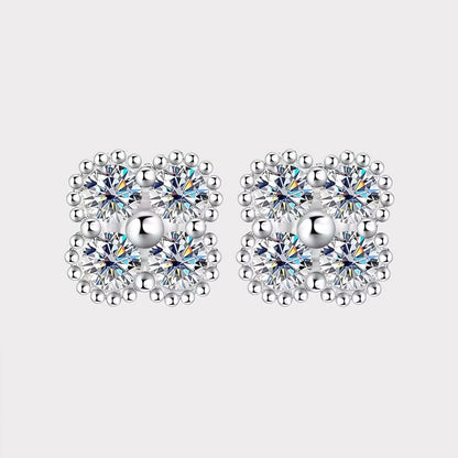 Moissanite Clover Earrings