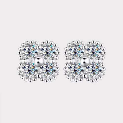 Moissanite Clover Earrings