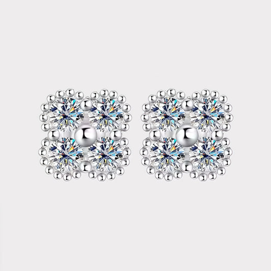 Moissanite Clover Earrings