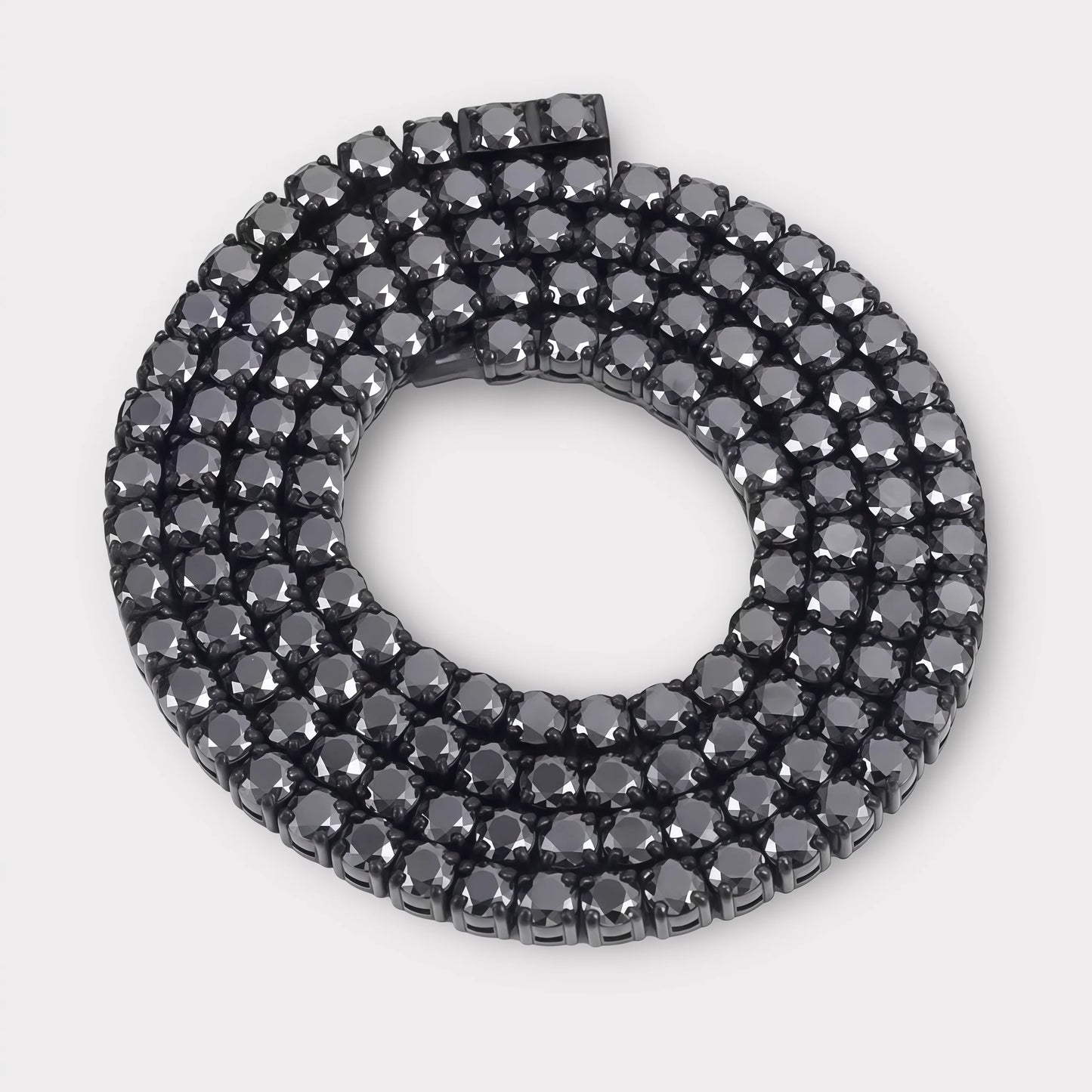Black Moissanite Tennis Chain