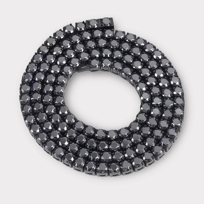 Black Moissanite Tennis Chain
