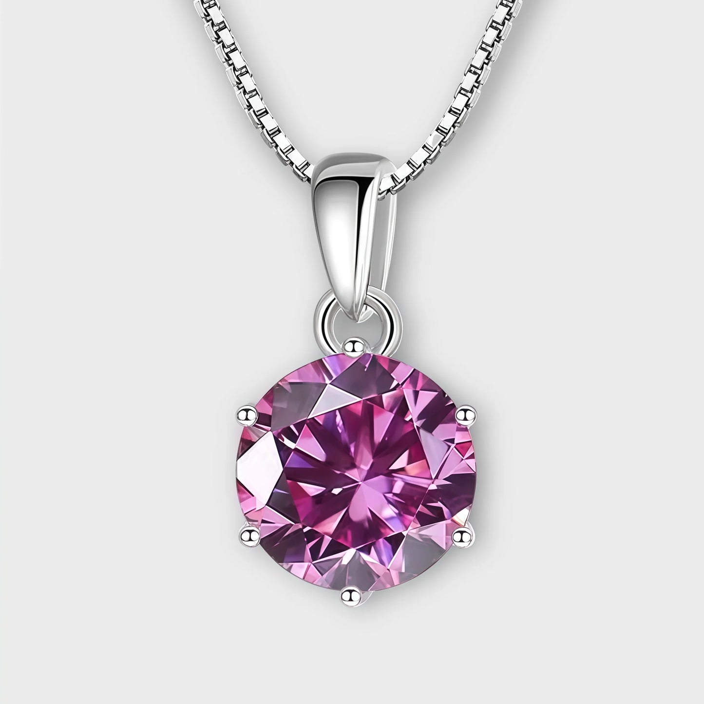 Moissanite Stud Necklace