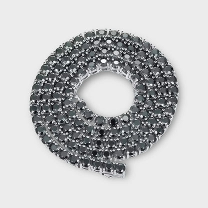 Black Moissanite Tennis Chain