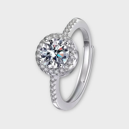 Moissanite Halo Ring