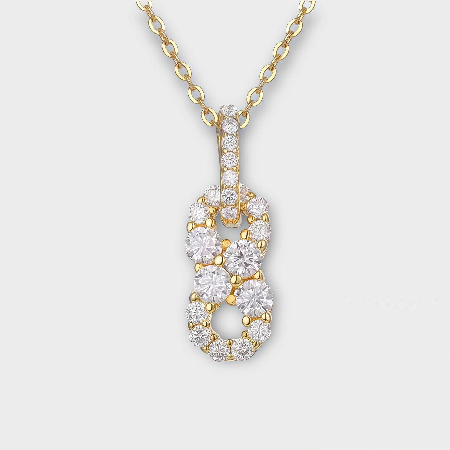 Moissanite Infinity Necklace