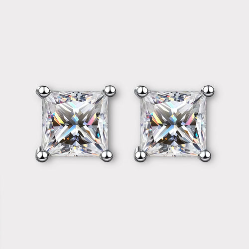 Princess Cut Moissanite Earrings