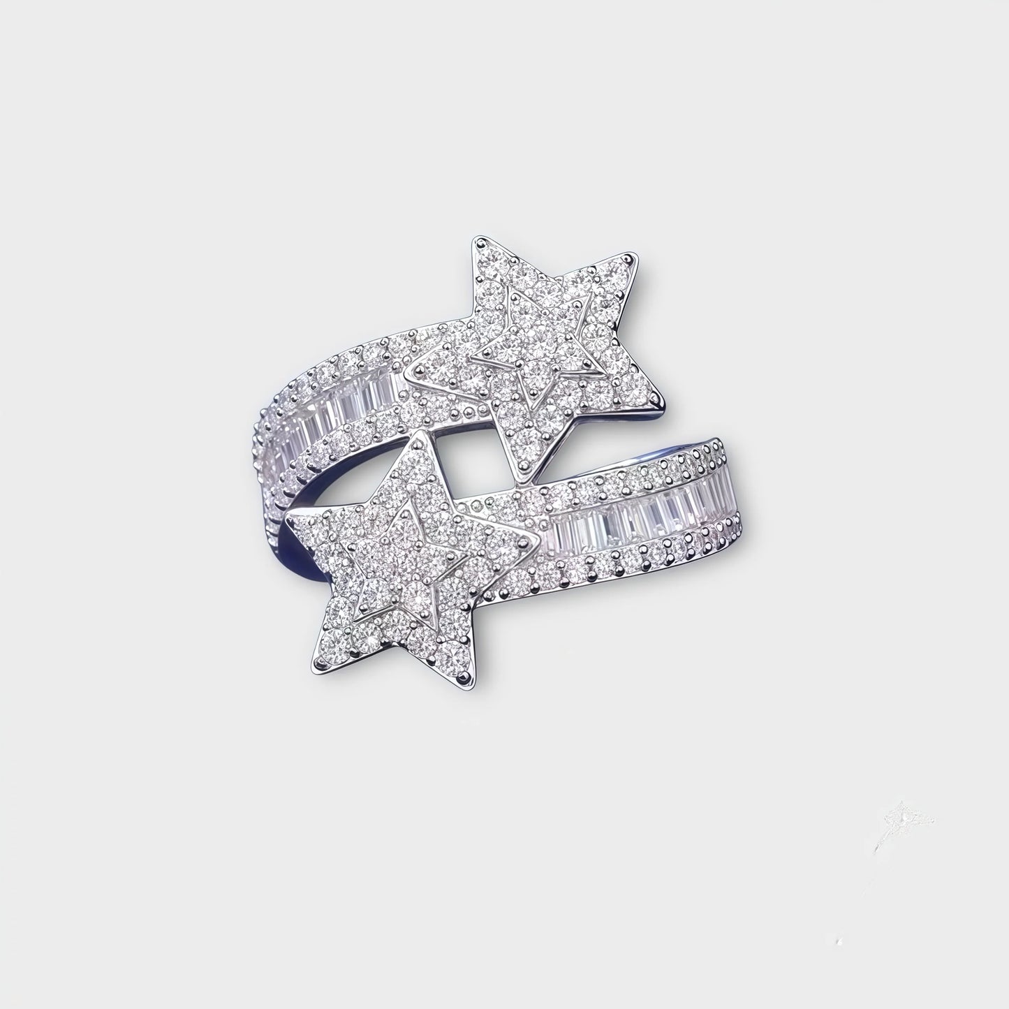 Shooting Star Moissanite Ring