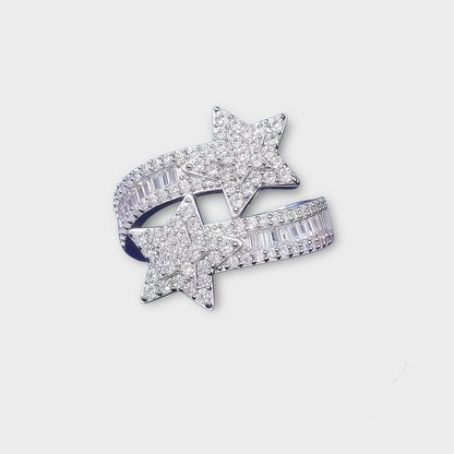 Shooting Star Moissanite Ring