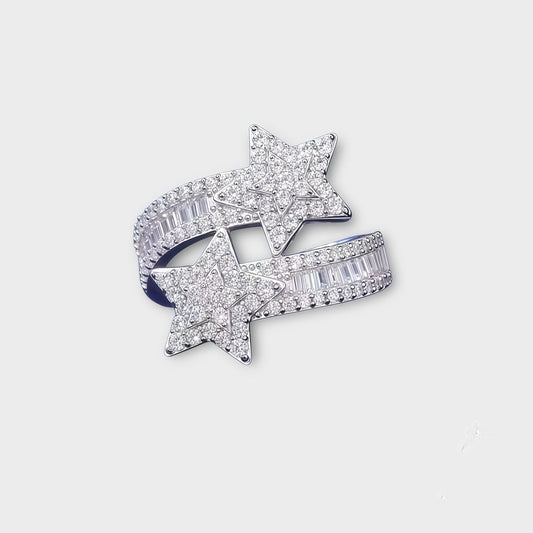 Shooting Star Moissanite Ring