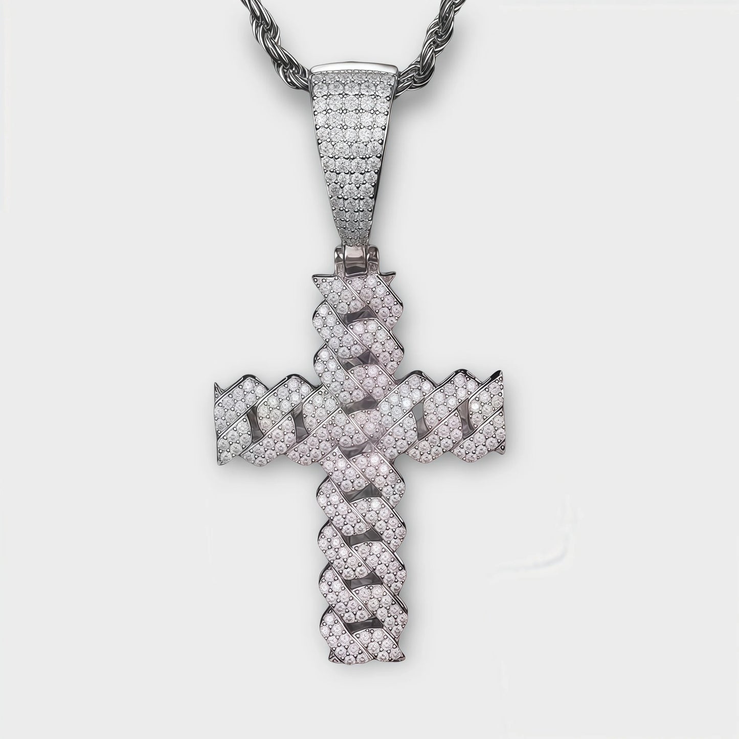 Cuban Moissanite Cross