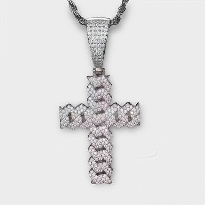 Cuban Moissanite Cross