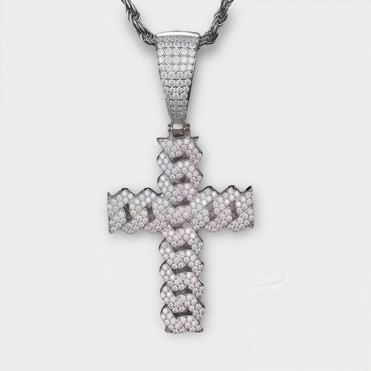 Cuban Moissanite Cross