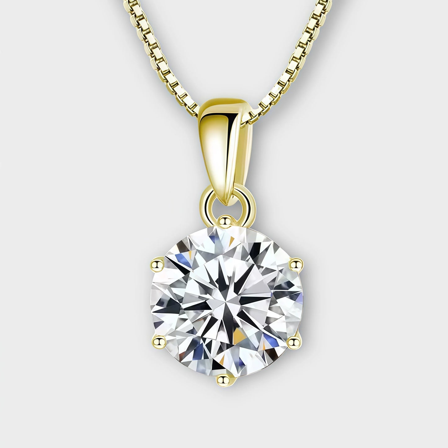 Moissanite Stud Necklace