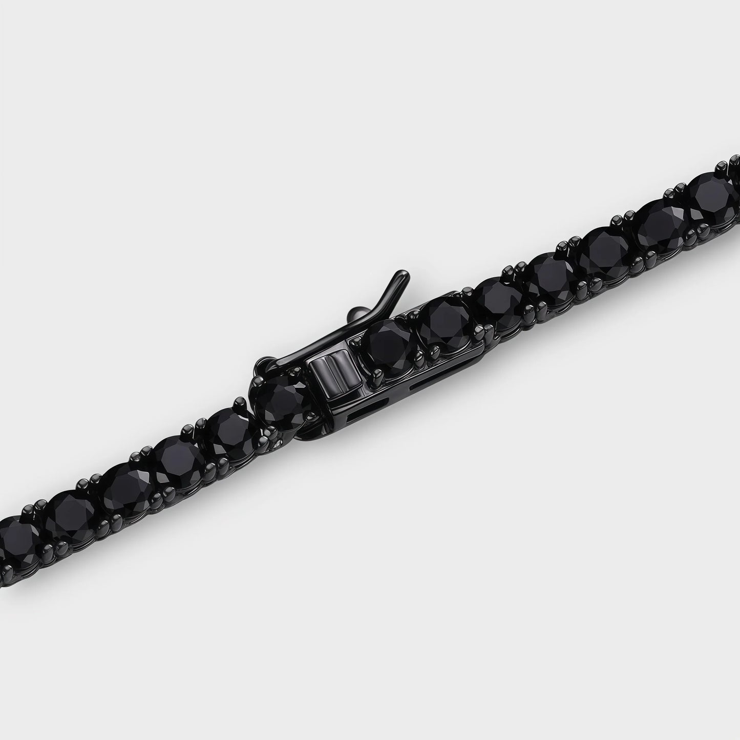 Black Moissanite Tennis Chain