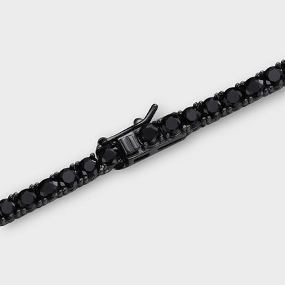 Black Moissanite Tennis Chain