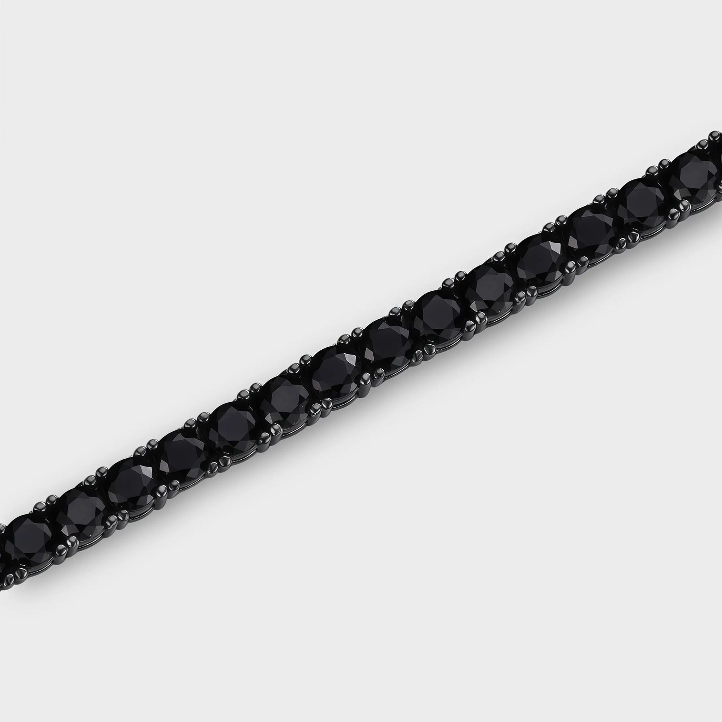 Black Moissanite Tennis Chain