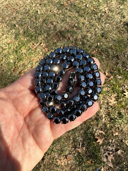 Black Moissanite Tennis Chain