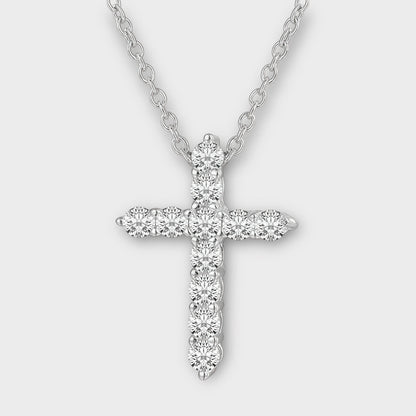 Moissanite Cross Necklace