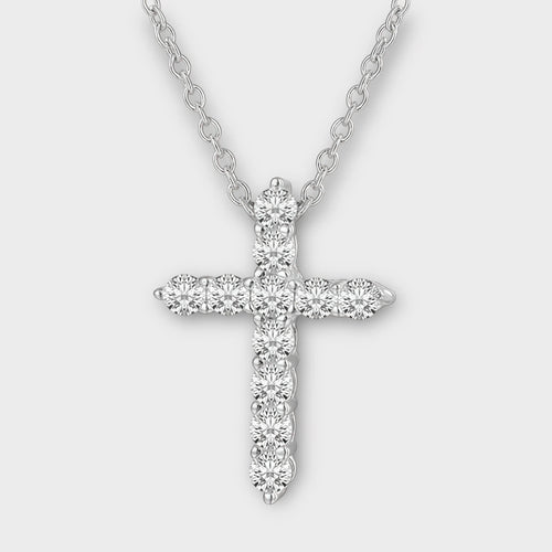 Moissanite Cross Necklace