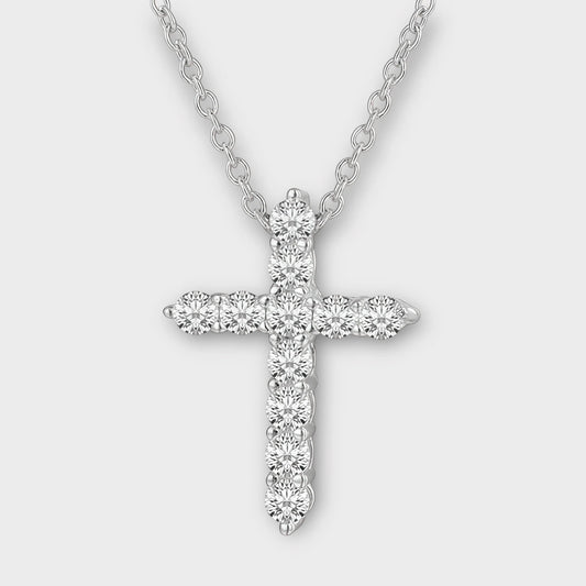 Moissanite Cross Necklace