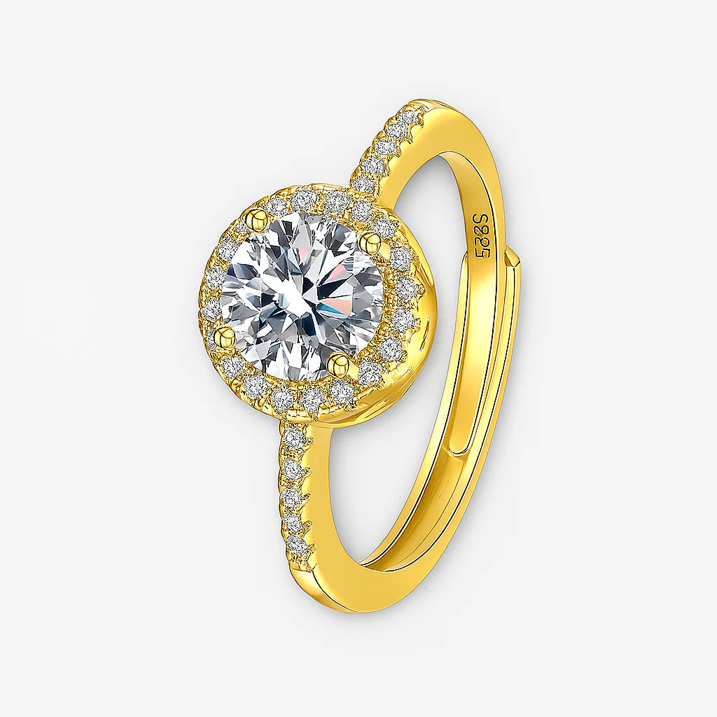 Moissanite Halo Ring