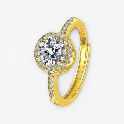 Moissanite Halo Ring