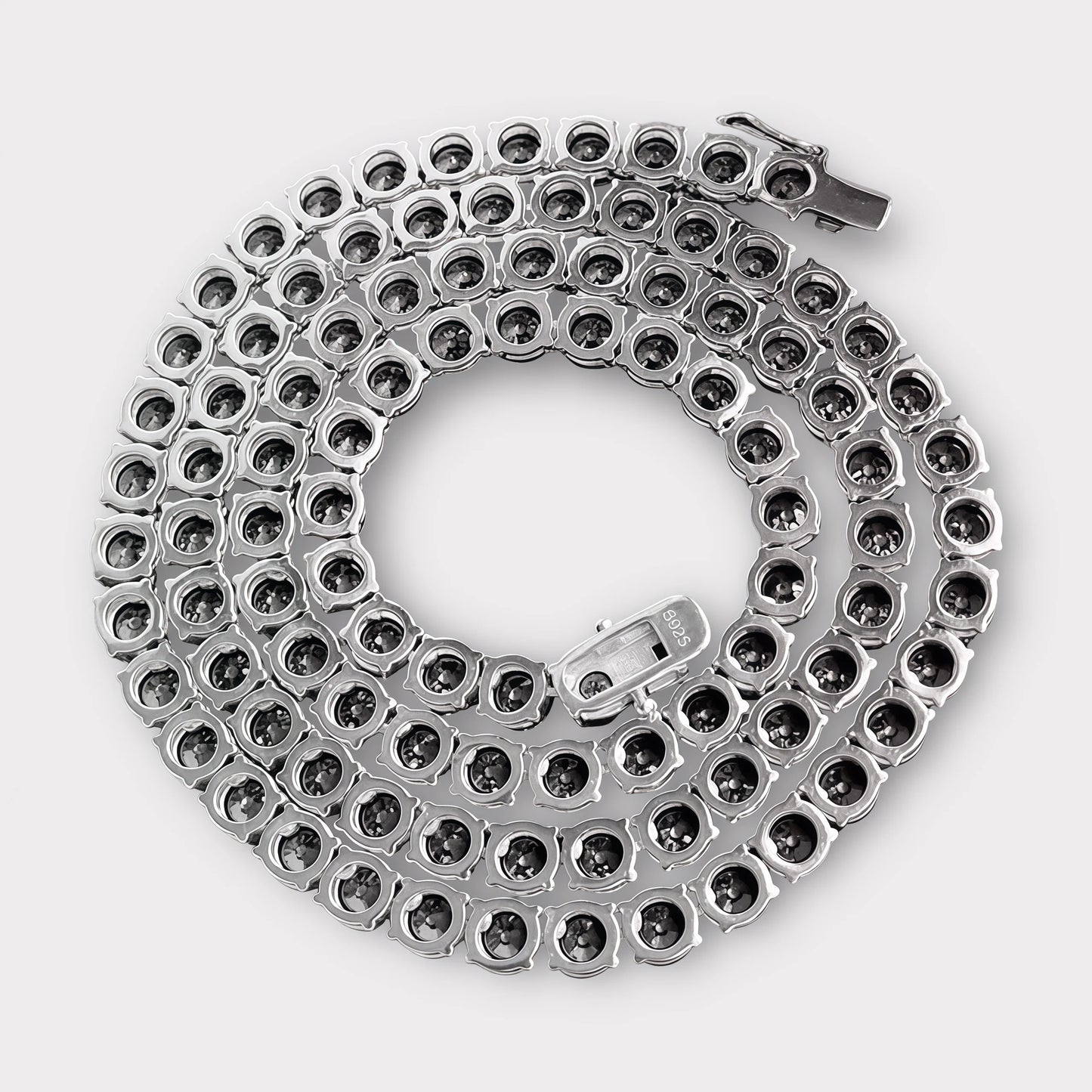 Black Moissanite Tennis Chain