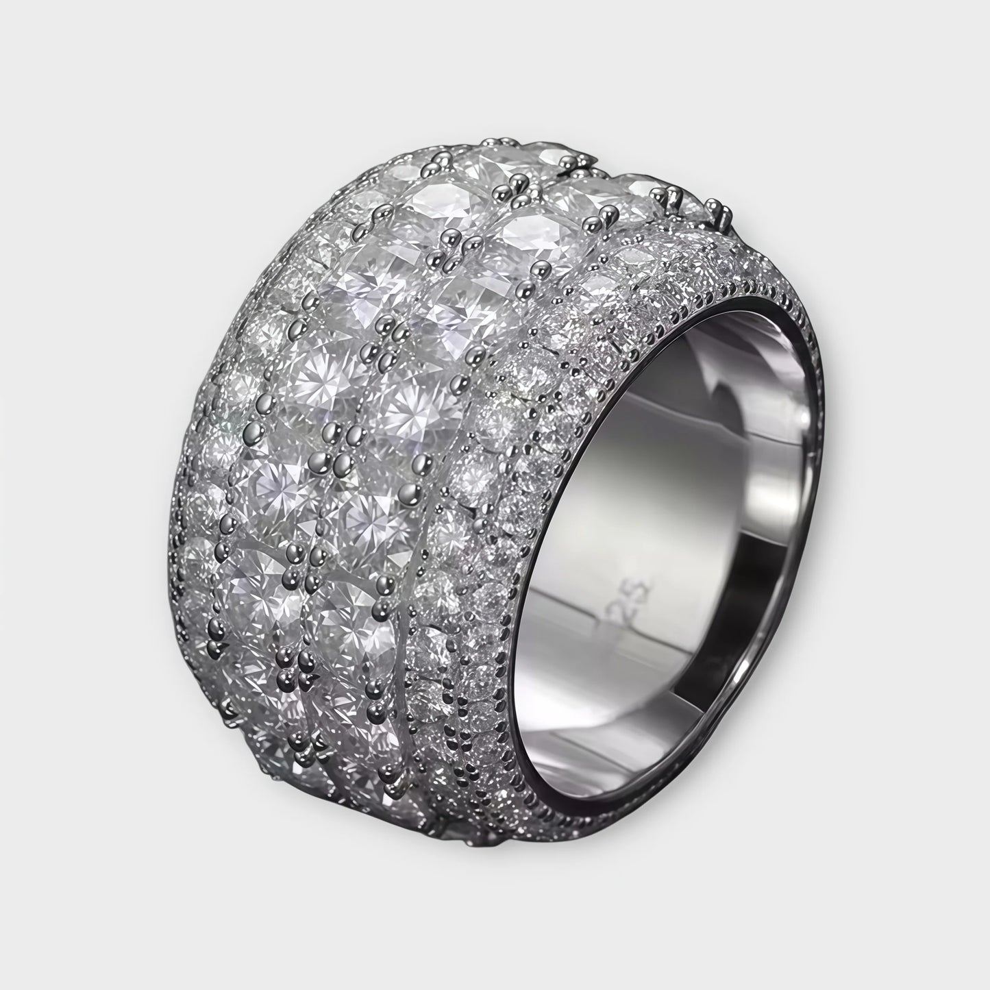 Double Row Moissanite Ring