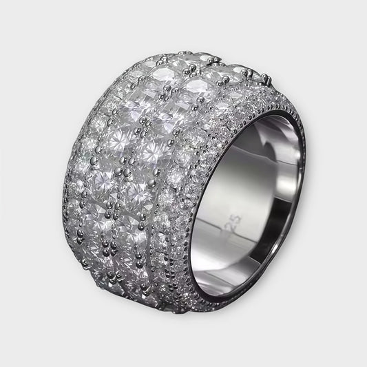 Double Row Moissanite Ring