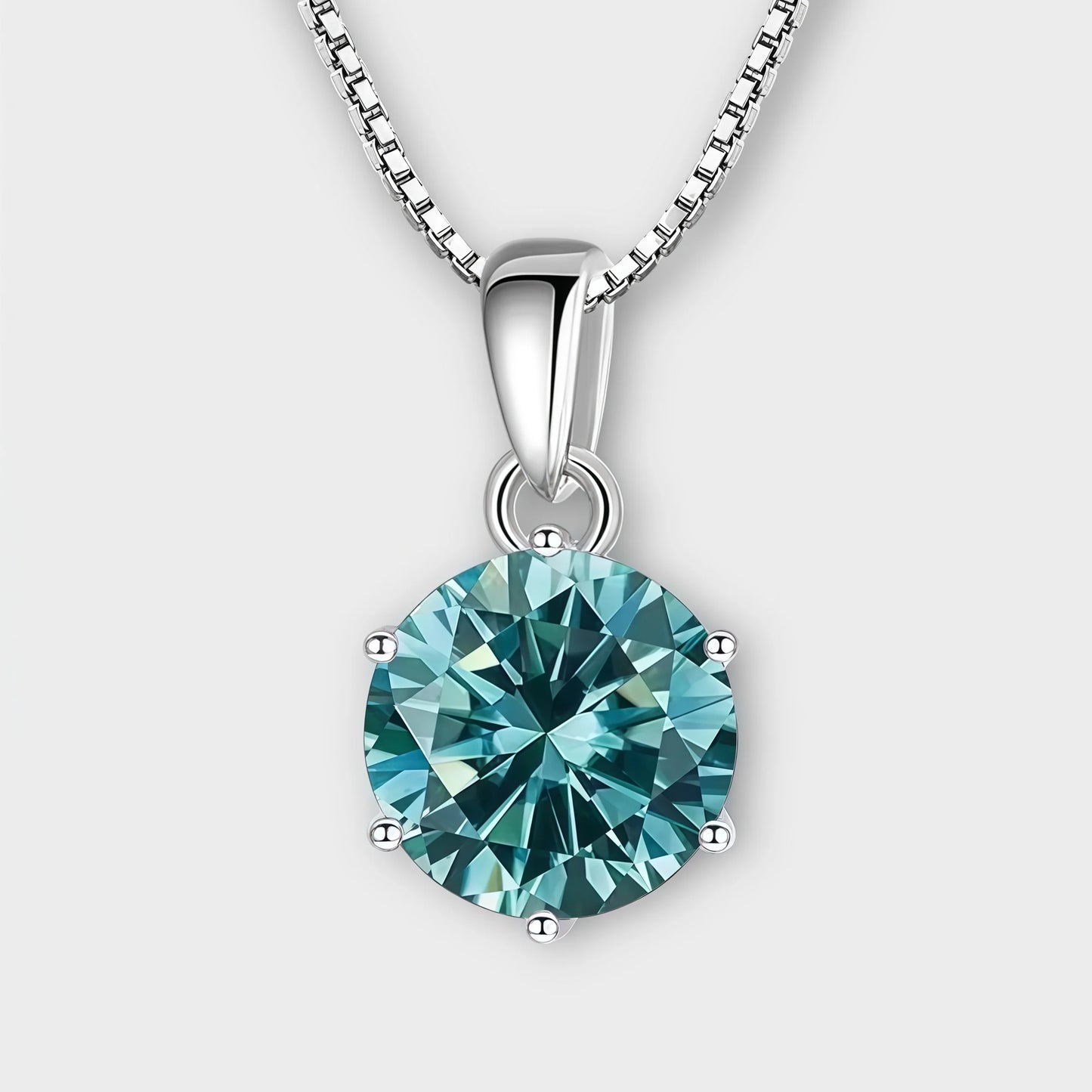 Moissanite Stud Necklace