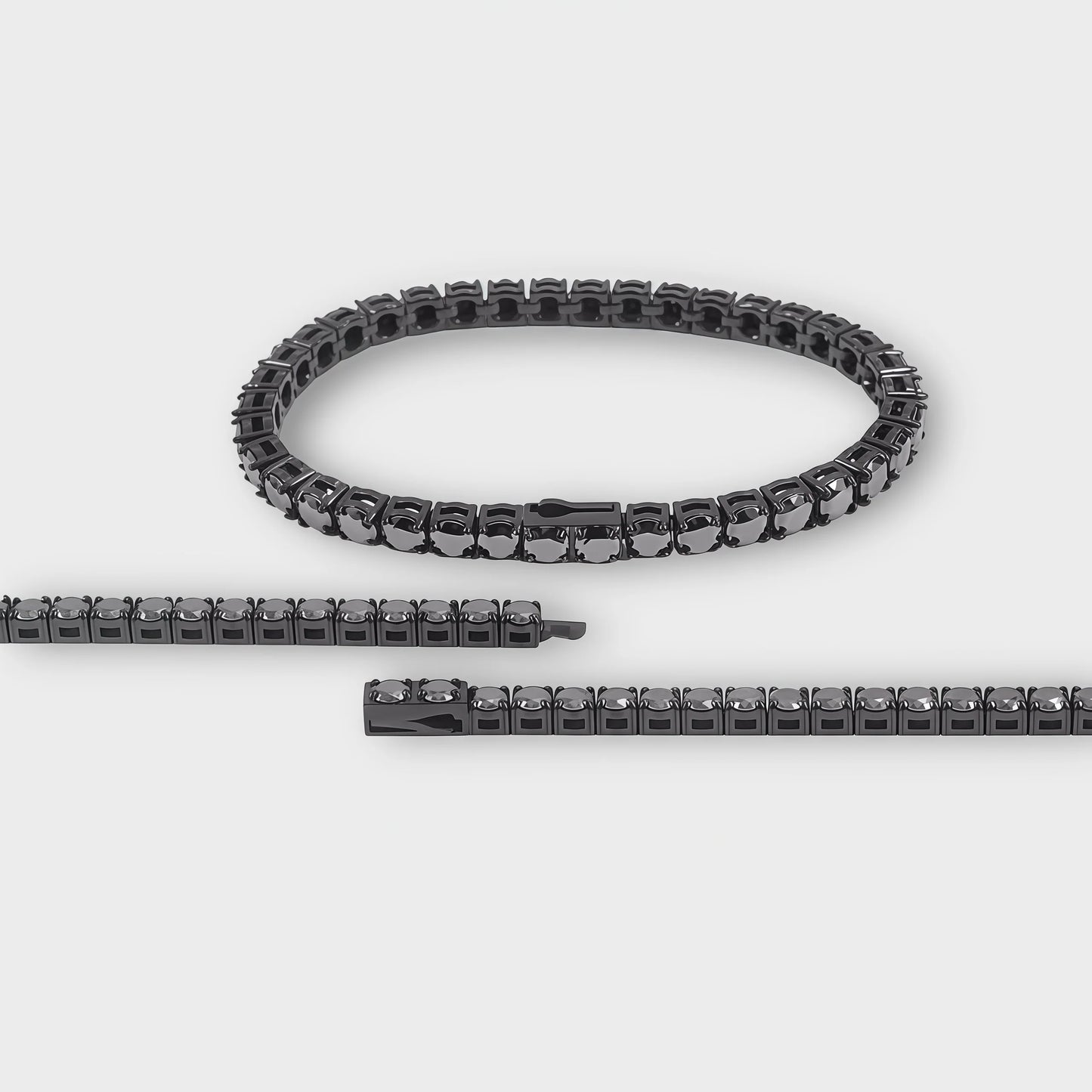 Black Moissanite Tennis Chain