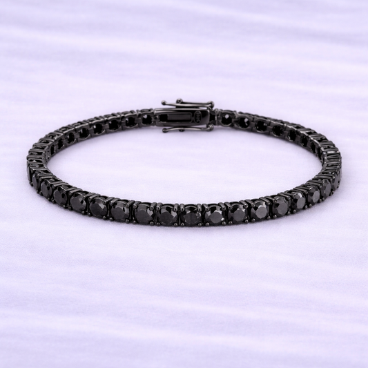 Black Moissanite Tennis Chain