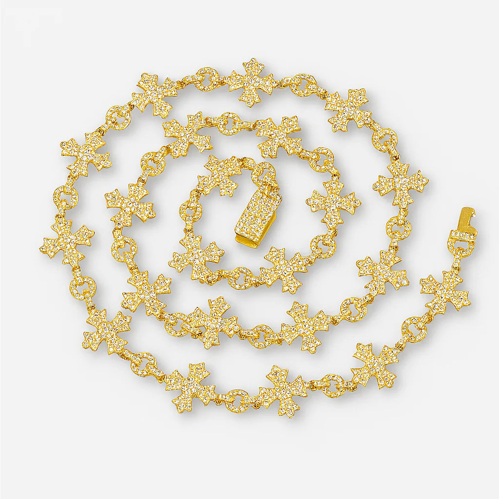Moissanite Cross Style Chain