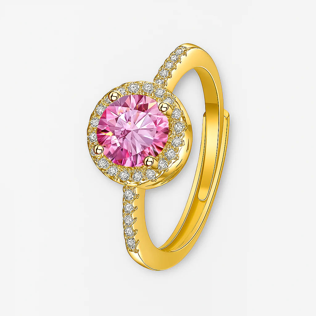 Moissanite Halo Ring