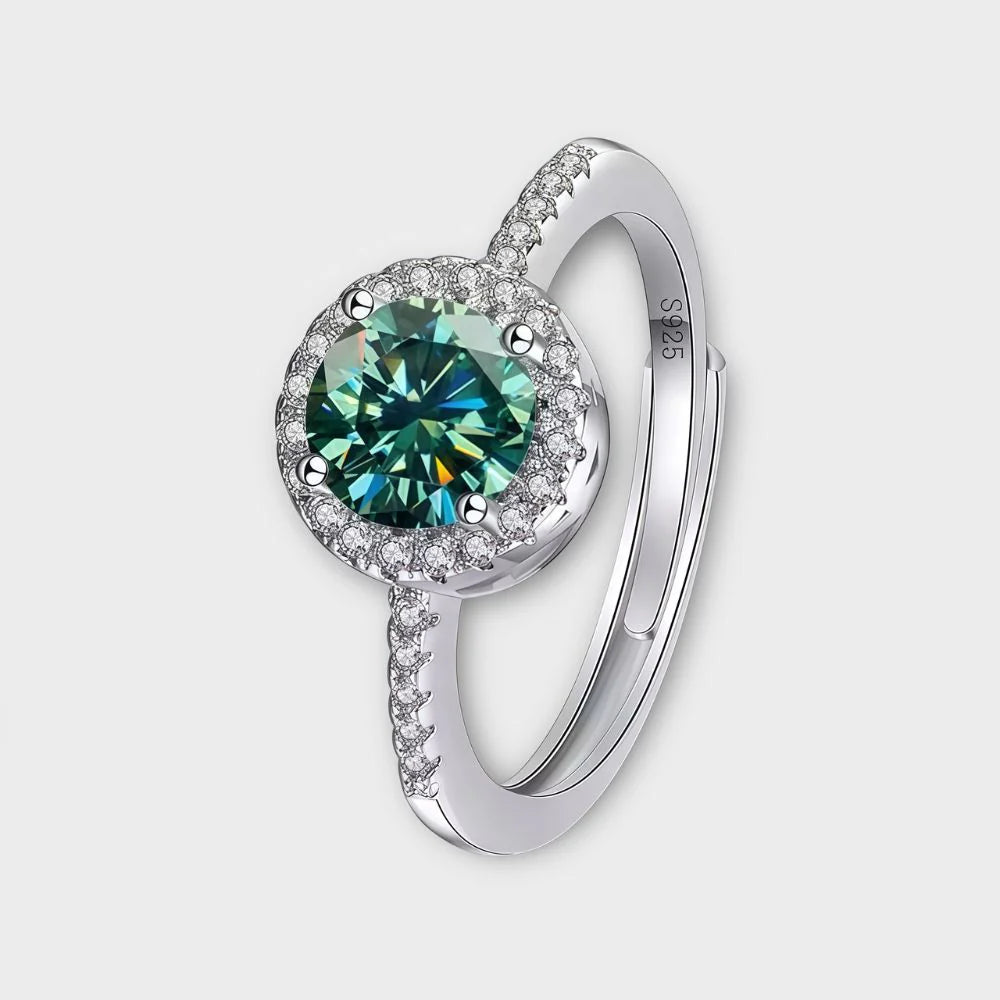 Moissanite Halo Ring