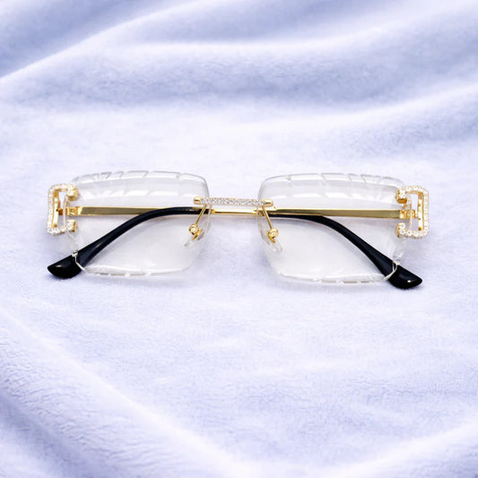 Clear Iced Out Designer Glasses
